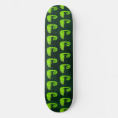 Skateboard Caméléon vert mignon (Recto)