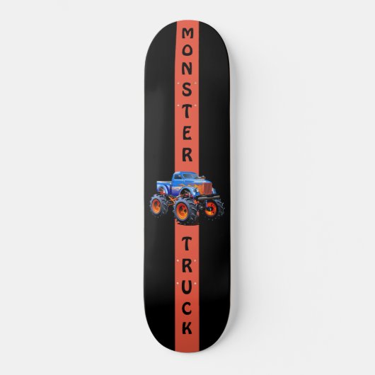 Skateboard Camion Monstre bleu et orange 8 1/8" (Recto)