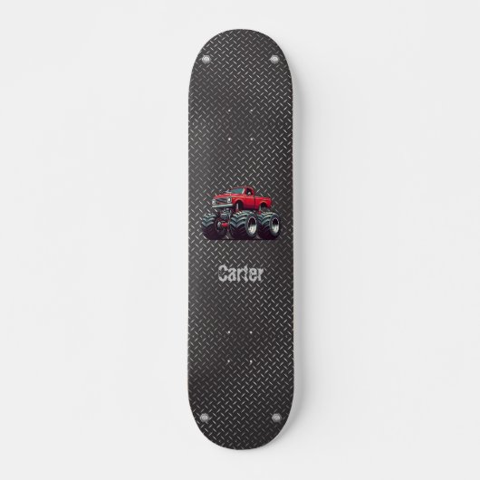 Skateboard Camion monstre rouge (Devant)