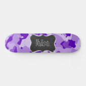 Skateboard Camo Améthyste Violet; Camouflage; Tableau noir (Horz)