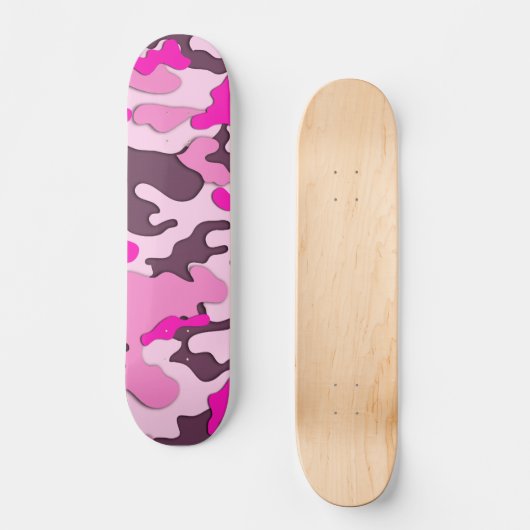 Skateboard Camo rose / Skate (Recto)