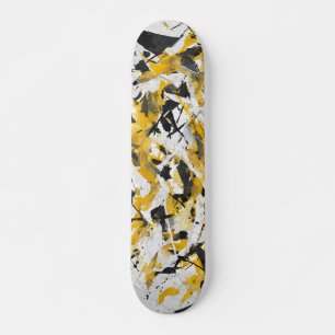 Skateboard Camo Urbain Jaune Gras