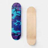 Skateboard Camouflage bleu foncé et violet (Recto)