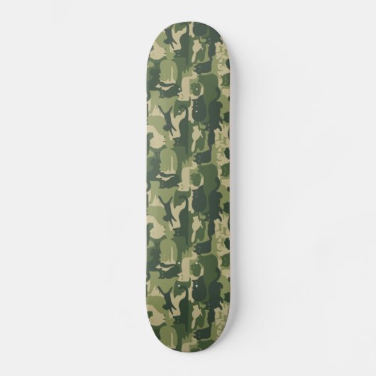 Skateboard Camouflage Chats Motif Armée Green Kitty Chats Cam (Recto)