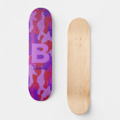 Skateboard Camouflage de Parties scintillant rouge et violet (Recto)