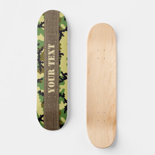 Skateboard Camouflage des bois (Recto)