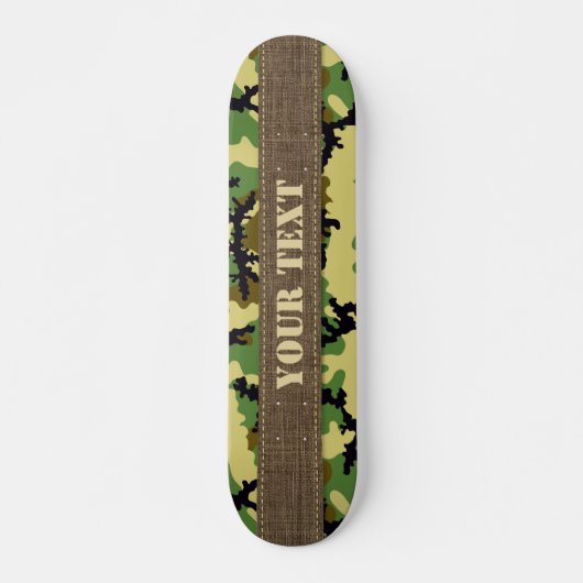 Skateboard Camouflage des bois (Devant)