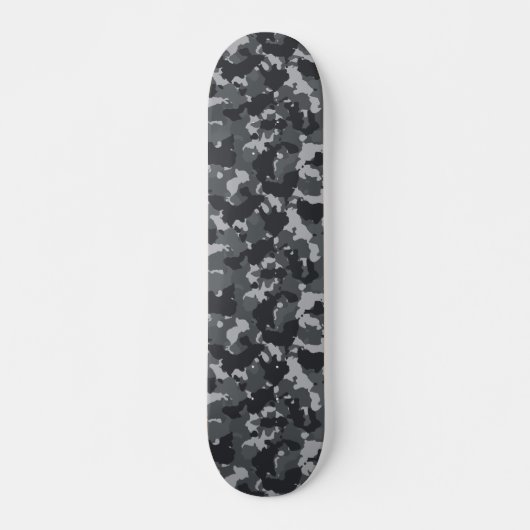 Skateboard Camouflage noir urbain gris (Devant)