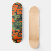 Skateboard Camouflage orange et vert, Militaire, Armée (Recto)