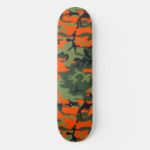 Skateboard Camouflage orange et vert, Militaire, Armée (Recto)