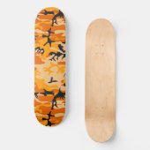 Skateboard Camouflage orange, Militaire, Armée (Recto)