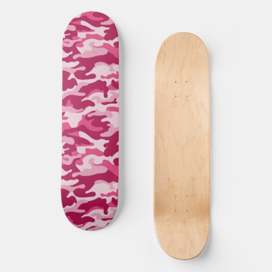 Skateboard Camouflage rose (Recto)