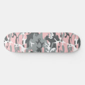 Skateboard Camouflage rose et gris, Militaire, Armée (Horz)