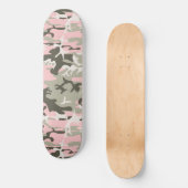 Skateboard Camouflage rose et vert, Militaire, Armée (Recto)
