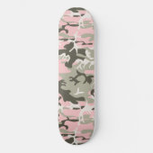 Skateboard Camouflage rose et vert, Militaire, Armée (Recto)