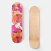 Skateboard Camouflage rose orange (Recto)