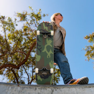 Skateboard Camouflage vert militaire