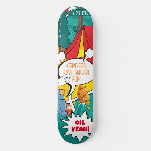 Skateboard Camp d'été Pop Art pour enfants (Recto)