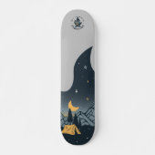 Skateboard Camping cool Camper Feu de Campement Sous Les Mont (Devant)