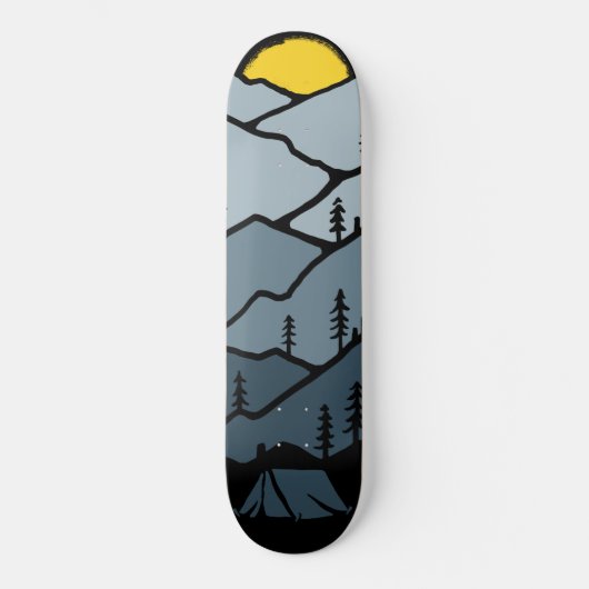 Skateboard Camping de tente Sunset Mountain Wilderness (Recto)