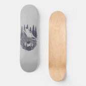 Skateboard Camping Tente Sunset Forêt Wolf Mountain (Recto)