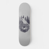 Skateboard Camping Tente Sunset Forêt Wolf Mountain (Recto)