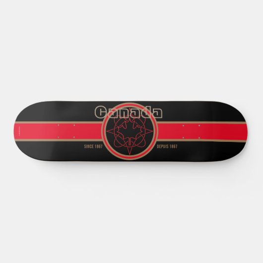 Skateboard Canada depuis 1867 (noir) (Horz)