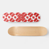 Skateboard CANADA Drapeau Patriotique Personnalisé MONOGRAM (Horz)