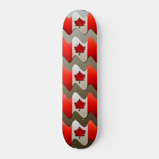 Skateboard Canada Flag-Chrome par Shirley Taylor (Devant)