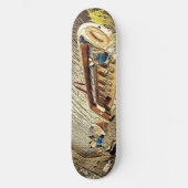 Skateboard Canal Sail Boat Pathway Scenery. Amusants artistiq (Recto)