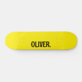 Skateboard Canari jaune Nom moderne | Classique tendance (Horz)