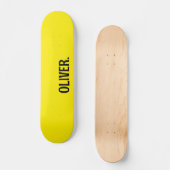 Skateboard Canari jaune Nom moderne | Classique tendance (Recto)