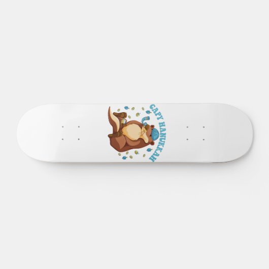 Skateboard Capy Hanoukka Funny Jewish Capybara Hanoukka Don (Horz)