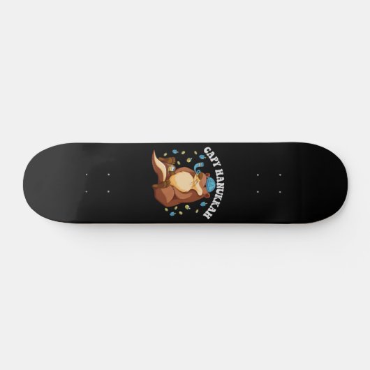 Skateboard Capy Hanoukka Funny Jewish Capybara Hanoukka Don (Horz)
