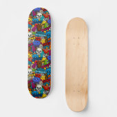 Skateboard Caractères graffitis colorés Motif (Recto)