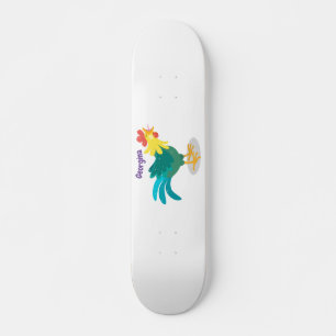Skateboard Caricature amusante du coq à rames
