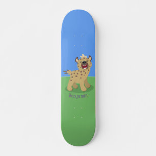 Skateboard Caricature amusante hyena riant illustration