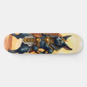 Skateboard Caricature Anubis - Dieu égyptien de l'après-vie (Horz)