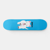 Skateboard Caricature blanche de terrier de l'ouest (Horz)