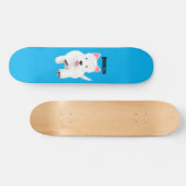 Skateboard Caricature blanche de terrier de l'ouest (Horz)