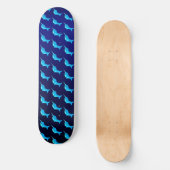 Skateboard Caricature bleu narval motif sur Navy Blue (Recto)