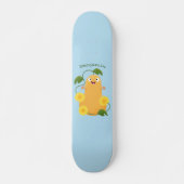 Skateboard Caricature citrouille gourde en beuret joyeux (Devant)