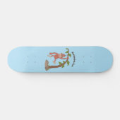 Skateboard Caricature de bébé orangoutan joyeux (Horz)