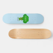 Skateboard Caricature de brocoli dansant Cute kawaii (Horz)