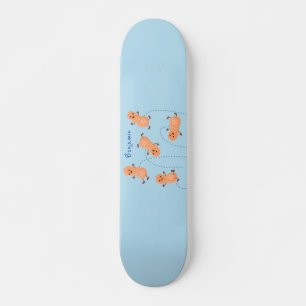 Skateboard Caricature de cacahuètes joyeux sautillant