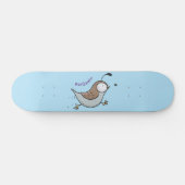 Skateboard Caricature de caille californienne joli (Horz)
