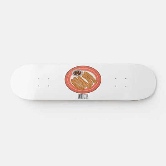 Skateboard Caricature de Churro (Horz)