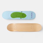 Skateboard Caricature de cornichon joyeux (Horz)