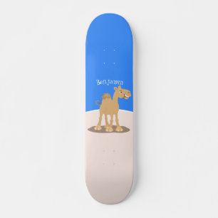Skateboard Caricature de dromadaire joyeux et souriant