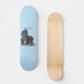 Skateboard Caricature de gros gorilles joyeux (Recto)